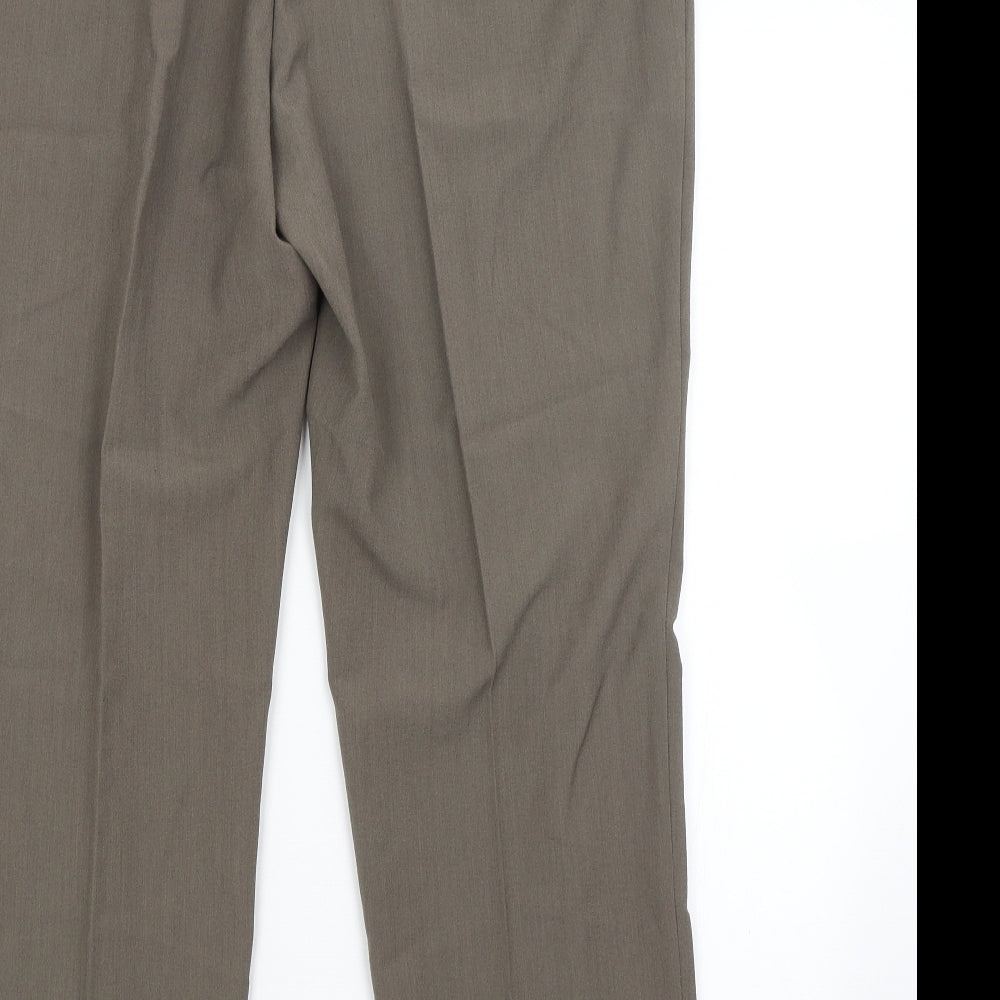 Womens UK Size 18 BM Regular Fit Green Trousers