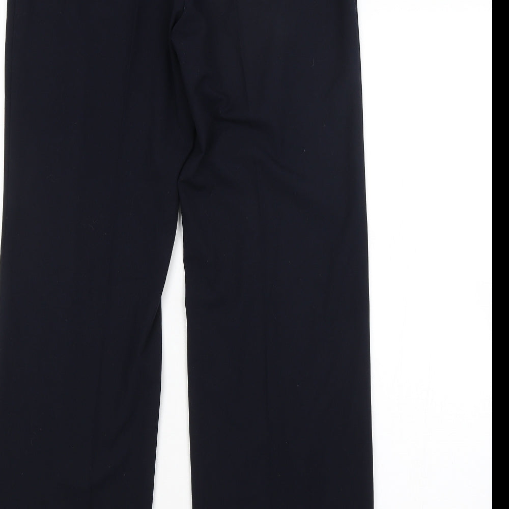 Womens UK Size 10 M&S Regular Fit Blue Trousers