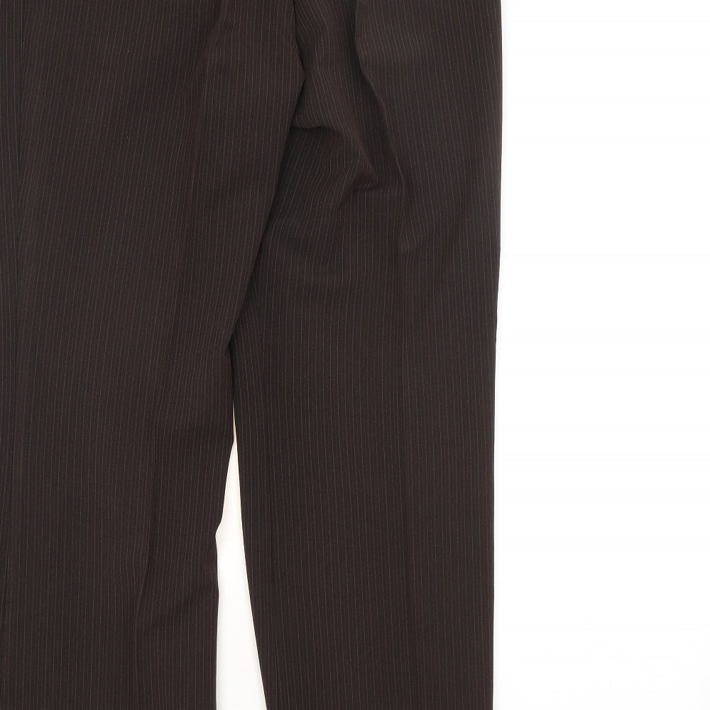 Womens UK Size Preworn Regular Fit Brown Trousers