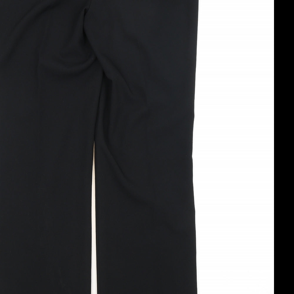 Womens UK Size 10 BHS Regular Fit Black Trousers