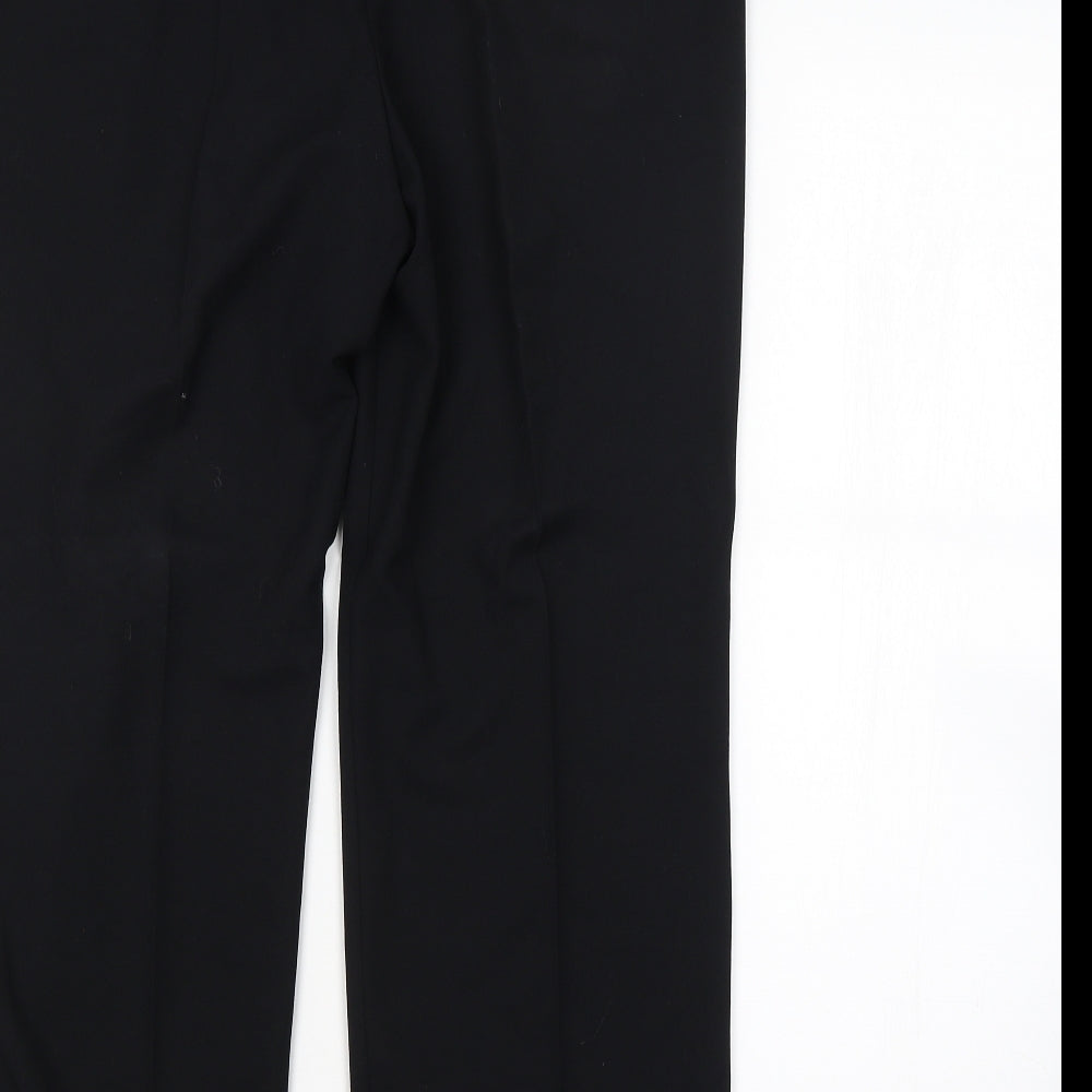Womens UK Size Preworn Regular Fit Black Trousers