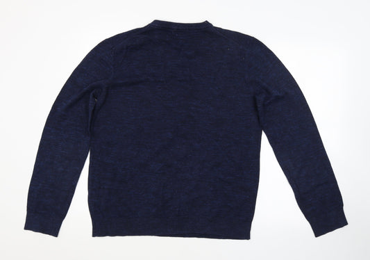 H&M Mens Blue Pullover Jumper Size L