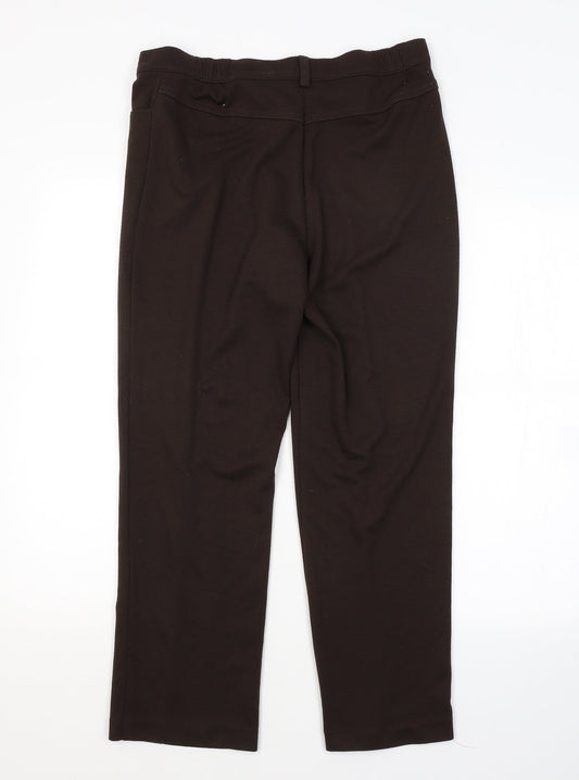 Womens UK Size 10 M&S Regular Fit Brown Trousers