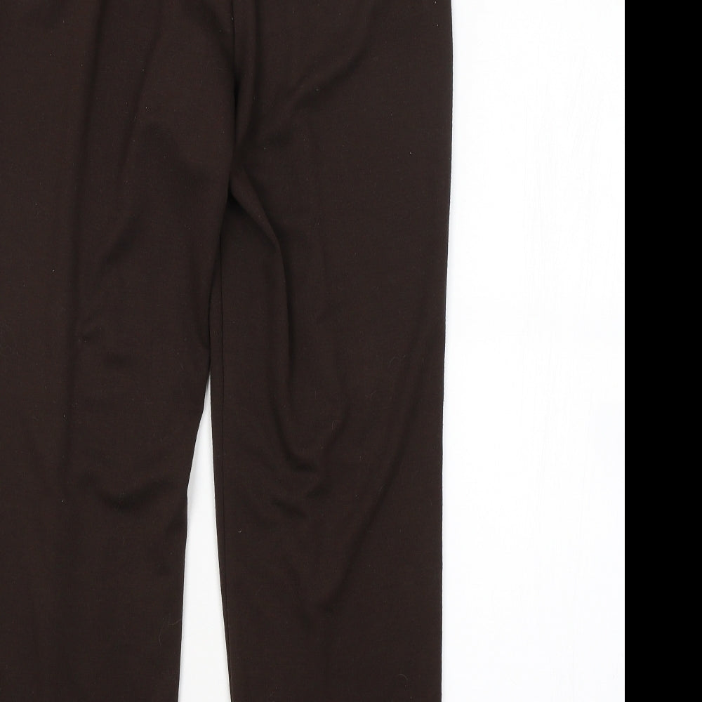 Womens UK Size 10 M&S Regular Fit Brown Trousers