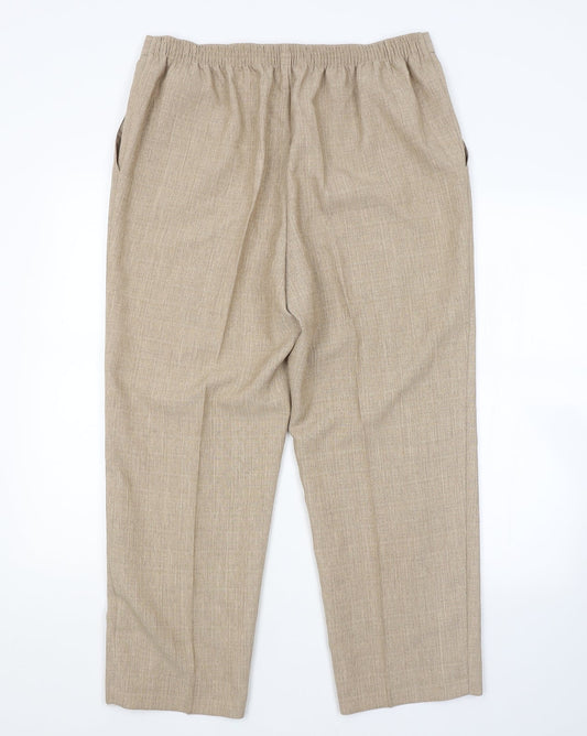 Womens UK Size 18 M&S Regular Fit Brown Trousers