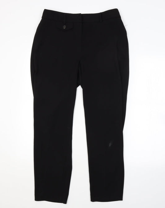 Womens UK Size 12 Dorothy Perkins Regular Fit Black Trousers