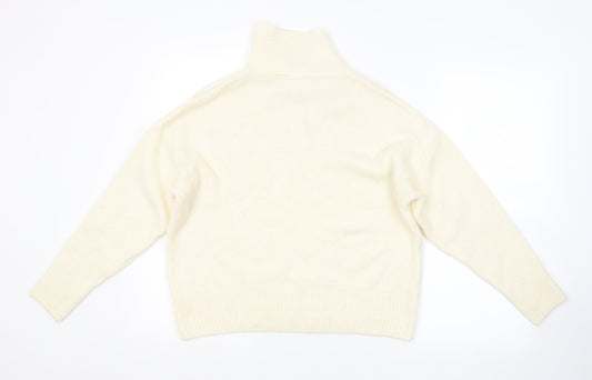 George Womens White Pullover Jumper Size L