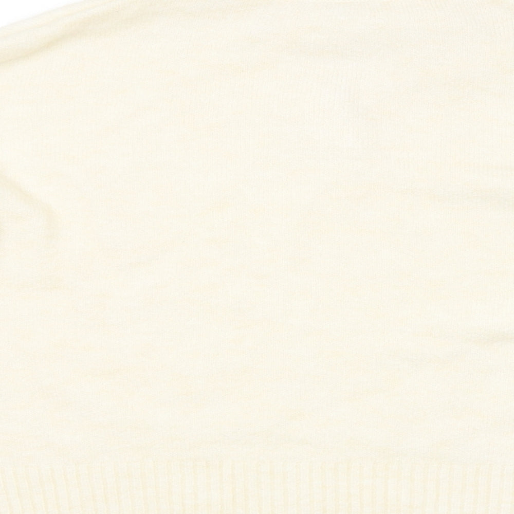 George Womens White Pullover Jumper Size L