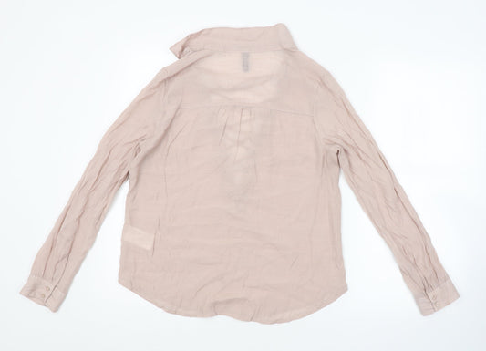 Womens UK Size 8 H&M Pink Basic Blouse