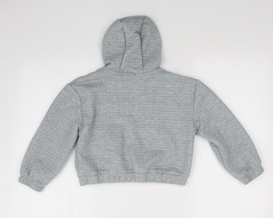 Primark Girls Grey Pullover Hoodie Size 9-10 Years