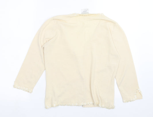 Womens UK Size 12 NEXT Beige Cardigan Jumper