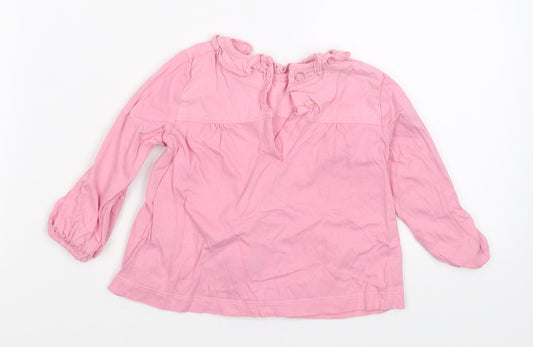 Monsoon Girls Pink Basic T-Shirt Size 6-9 Months
