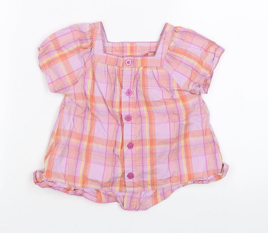 TU Girls Multicoloured Plaid Basic Button-Up Size 12-18 Months