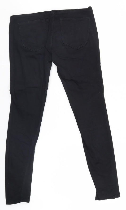 Mama Womens Black Trousers Size 10 L28.5 in