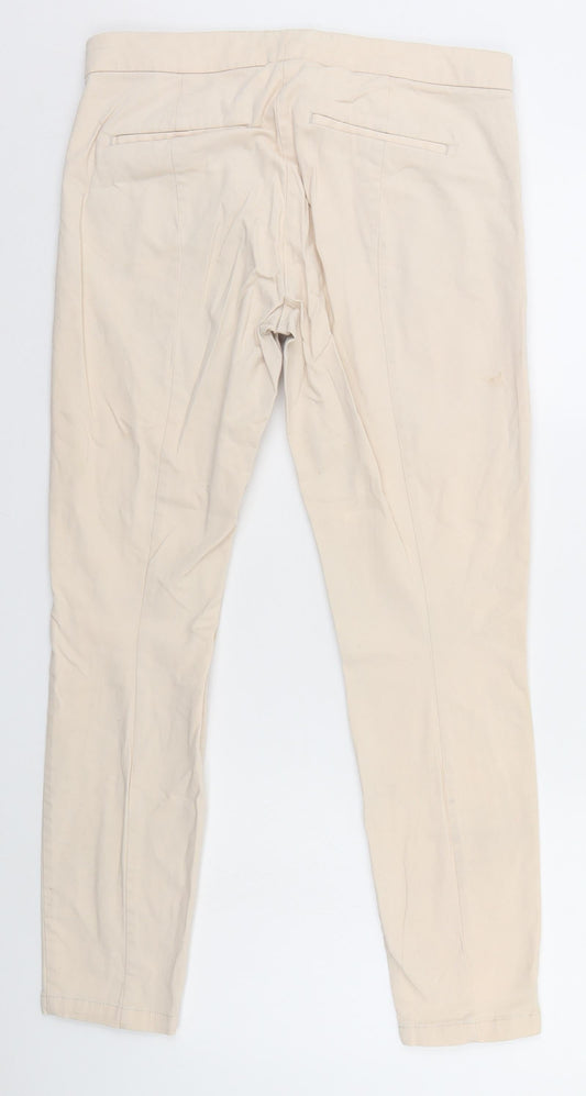 Womens UK Size 8 Gap Regular Fit Beige Trousers