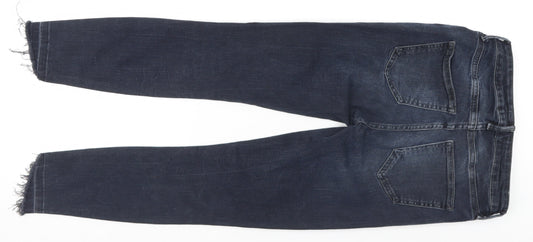 New Look Womens Black Denim Skinny Jeans Size 8 L22.5 in - Ripped