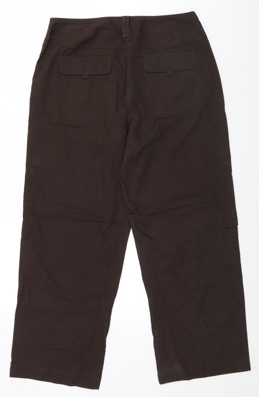 Womens UK Size 16 BM Regular Fit Brown Trousers