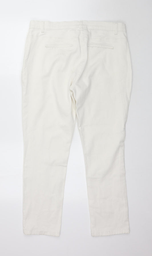 Womens UK Size L Damart Regular Fit Jegging White Jeans