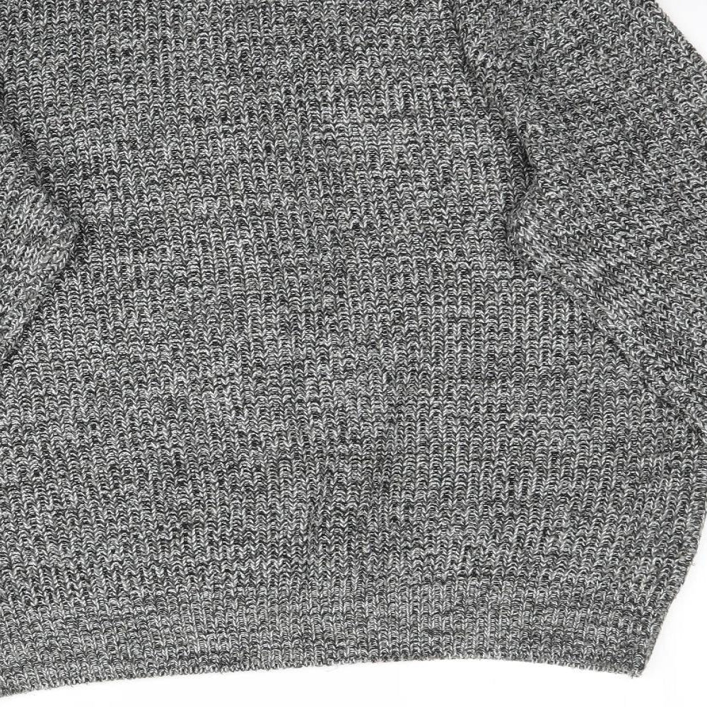 Avenue Mens Grey Knit Pullover Jumper Size M