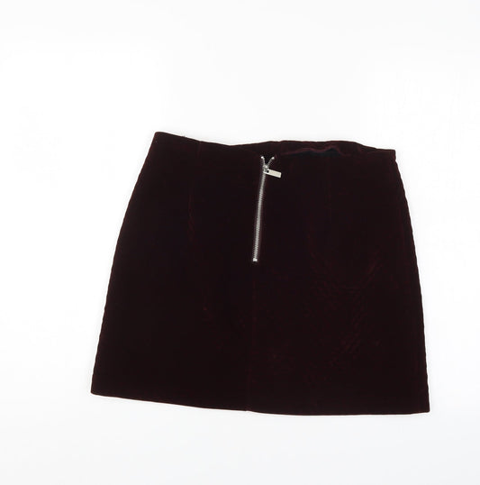 New Look Womens Purple A-Line Skirt Size 12