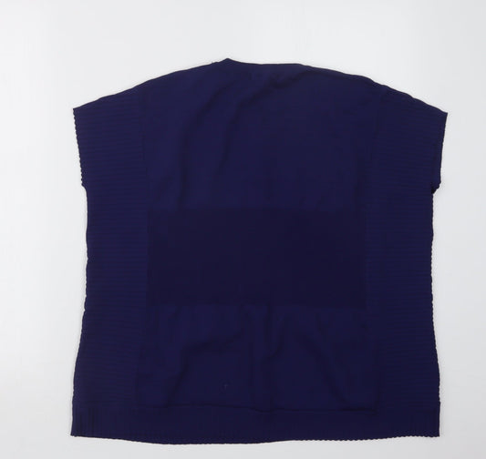 Womens UK Size S Vida Vi Blue Pullover Jumper