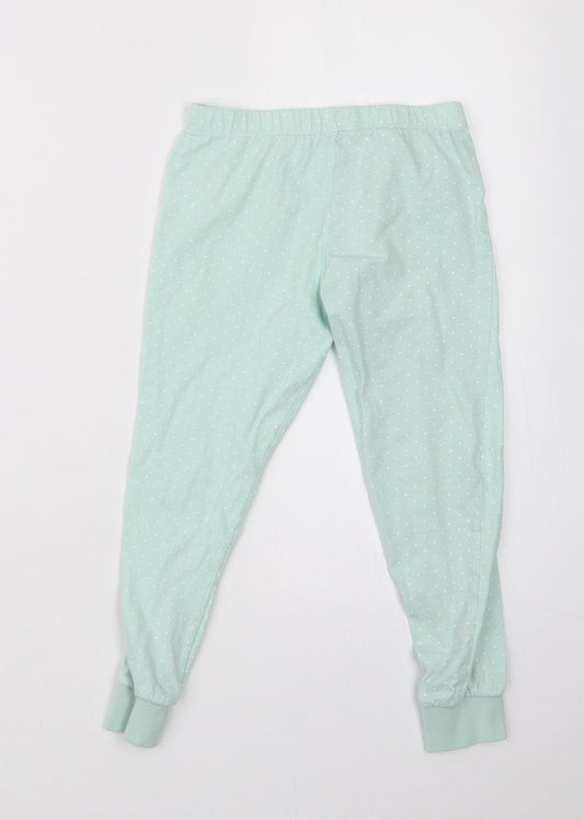 F&F Girls Green Polka Dot Carrot Trousers Size 6-7 Years