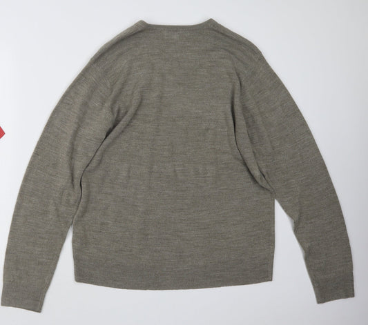 Marks and Spencer Mens Beige Knit Pullover Jumper Size L
