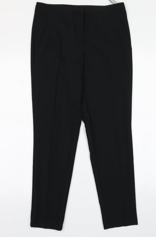 Womens UK Size 8 Dorothy Perkins Regular Fit Dress Pants Black Trousers