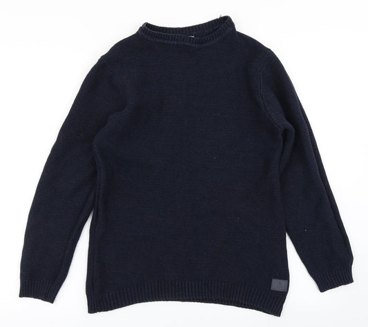 2nd Chapter Mens Blue Knit Pullover Jumper Size S