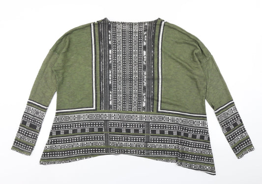 Womens UK Size 10 River Island Green Basic T-Shirt