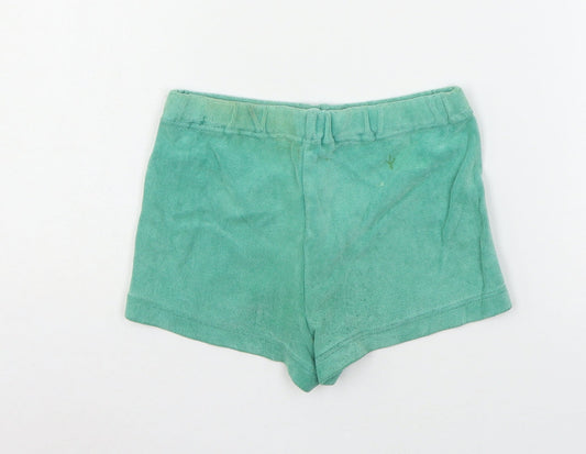 St Micheal Girls Green Jersey Sweat Shorts Size 7-8 Years