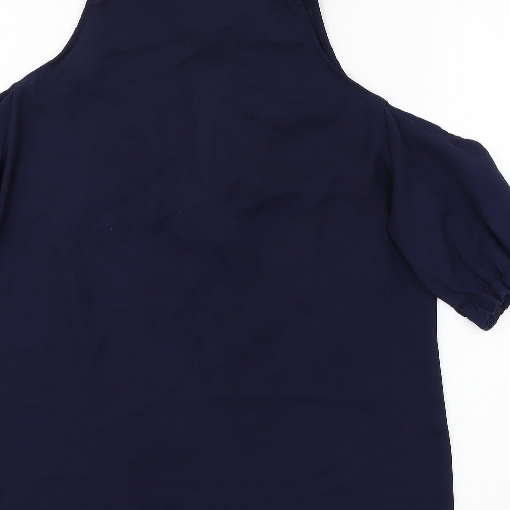 Womens UK Size 10 Urban Mist Blue Basic Blouse
