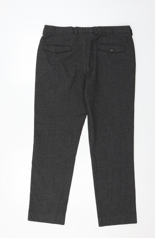 Burton Mens Grey Trousers Size 34 in L28 in