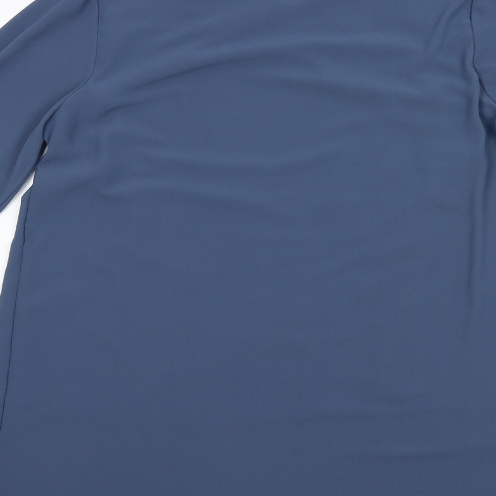 Womens UK Size 10 Yumi Blue Basic Blouse
