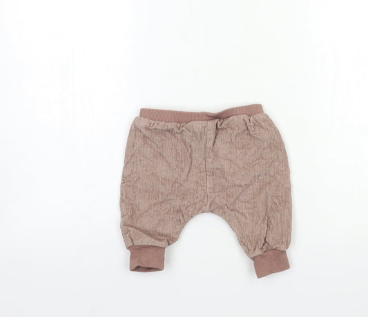 NEXT Baby Brown Corduroy Jogger Trousers Size 0-3 Months