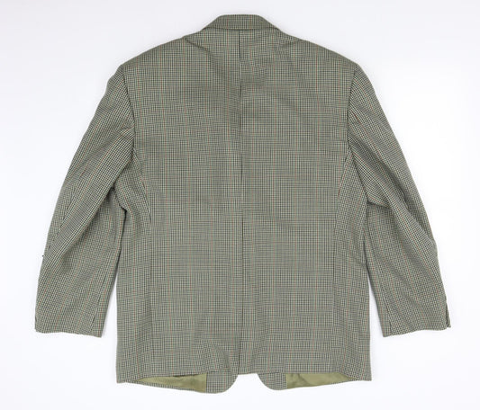 West Lake Mens Green Houndstooth Jacket Blazer Size 44