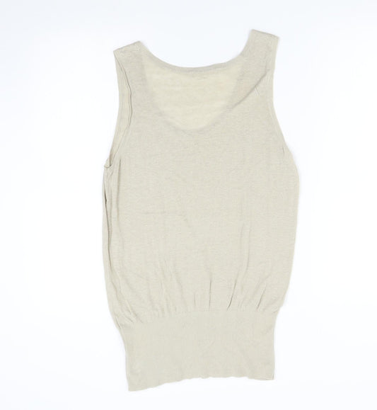 Womens UK Size S M&S Beige Vest Jumper