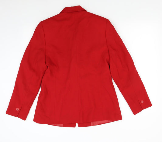 Civit Womens Red Jacket Suit Jacket Size 12