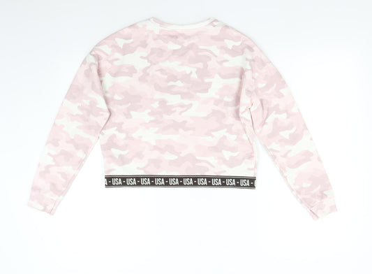 Primark Girls Pink Camouflage Pullover Sweatshirt Size 12-13 Years - USA