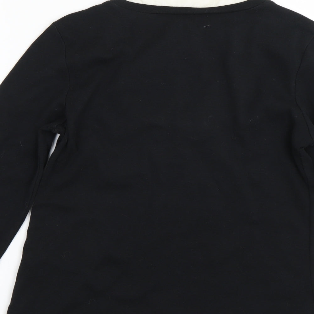 Womens UK Size 10 Cotton Traders Black Pullover Jumper