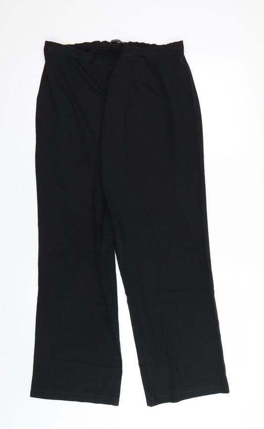 Womens UK Size 16 essence Regular Fit Black Trousers