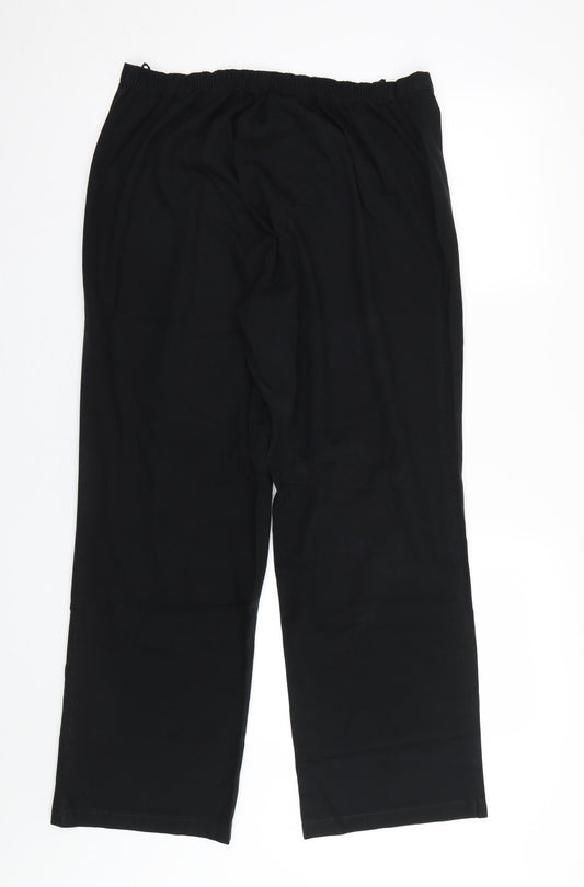 essence Womens Black Trousers Size 16 L27 in