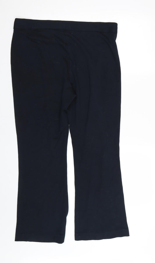 Womens UK Size 16 M&S Regular Fit Blue Trousers