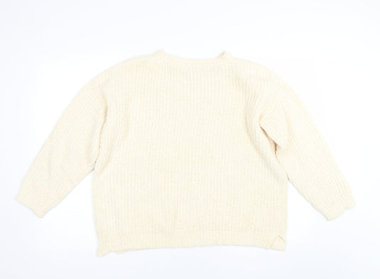 F&F Womens Beige Pullover Jumper Size 14