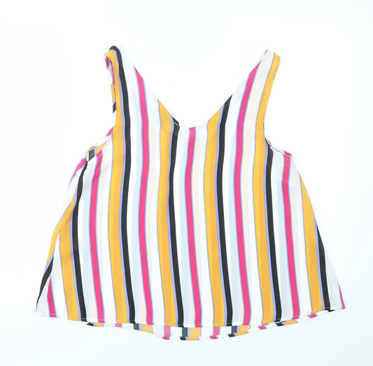 Primark Womens Multicoloured Striped Basic Blouse Size 8