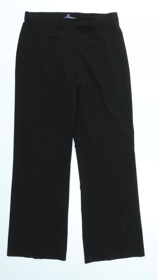 Womens UK Size 10 Autonomy Regular Fit Black Trousers