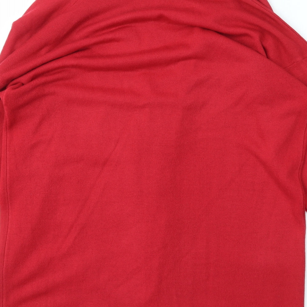 Womens UK Size 14 LC Red Cardigan Jumper