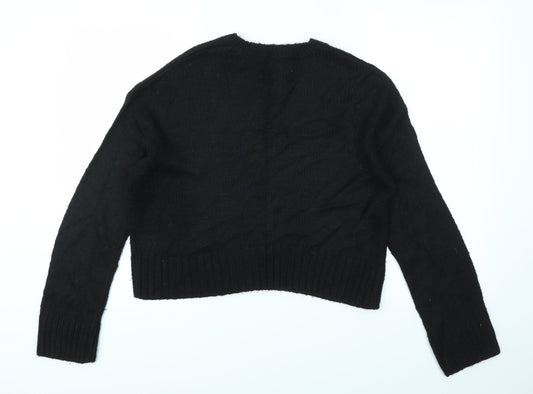 Womens UK Size S New Look Black Pullover Jumper