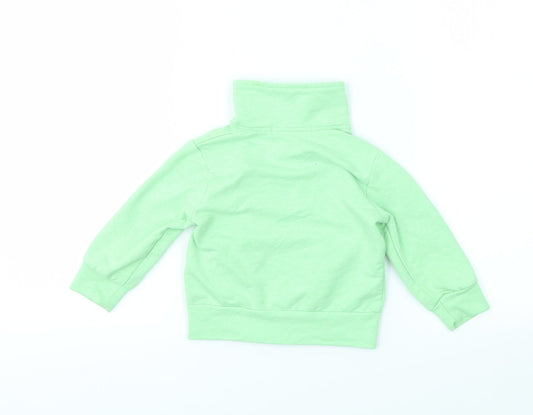 YES I DO Girls Green Full Zip Jumper Size 12-18 Months