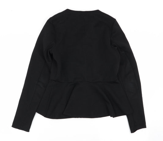 Womens UK Size 10 Papaya Black Full Zip Jumper